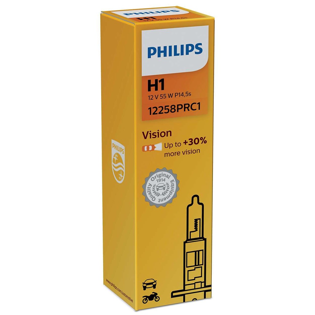 Philips Vision H1 12V 55W P14,5s (Premium) 1 unidad