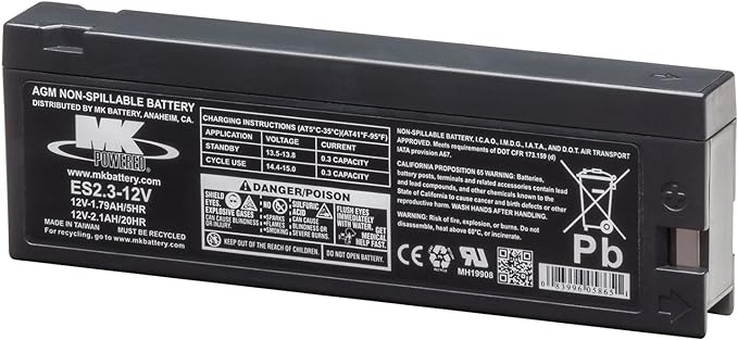 Batterie MK Powered | AGM | 12V | 2.1Ah | ES2.3-12