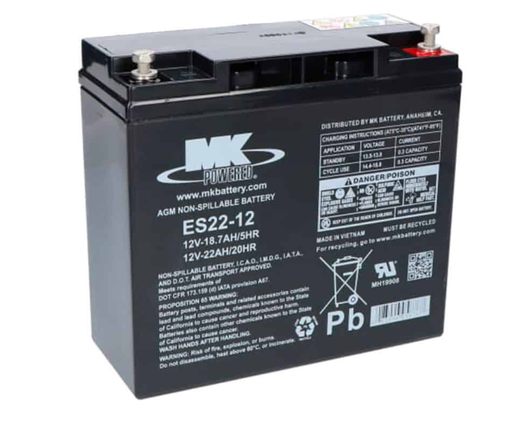 [1003] Batteria MK Powered | AGM | 12 V | 22 Ah | ES22-12
