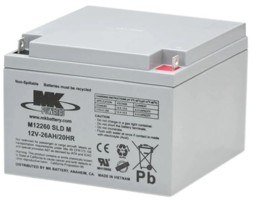 [1010] Batería MK Powered | AGM | 12V | 26Ah | M12260 SLD M