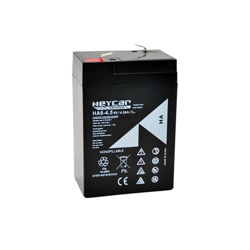 [HA6-4.5 HEY] Batería HEYCAR | AGM | 4.5Ah | 6V | HA6-4.5