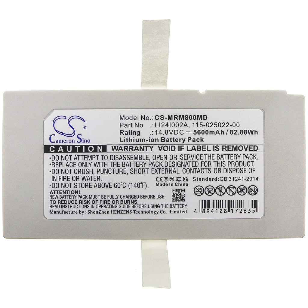 MRM800MD | Batería Compatible Mindray | Li-ion | 5600 mAh | 82.88 Wh | 14.8V
