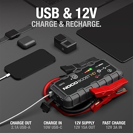 Arrancador de bateria | GB70 | Noco | 12 V | 2000 A