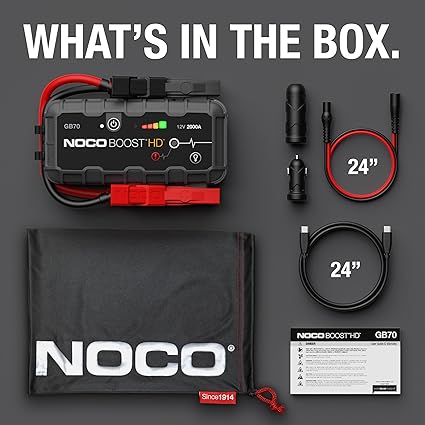 Arrancador de bateria | GB70 | Noco | 12 V | 2000 A