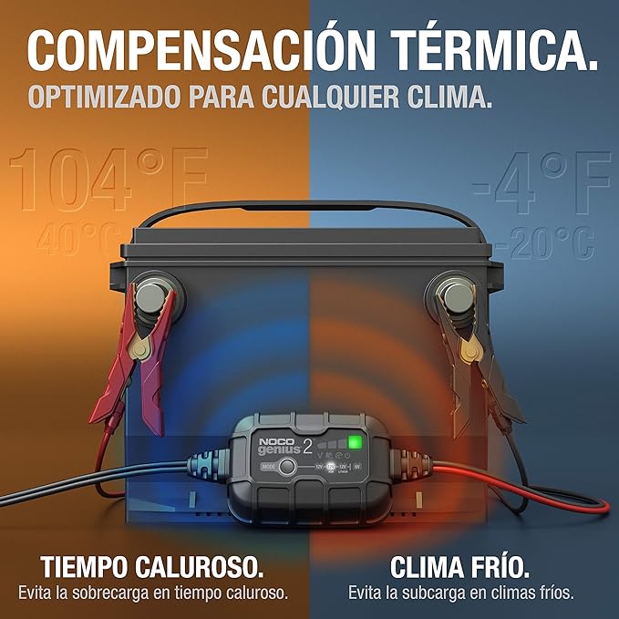 Cargador de bateria | Genius2 | Noco | 6V &12V | 2 A