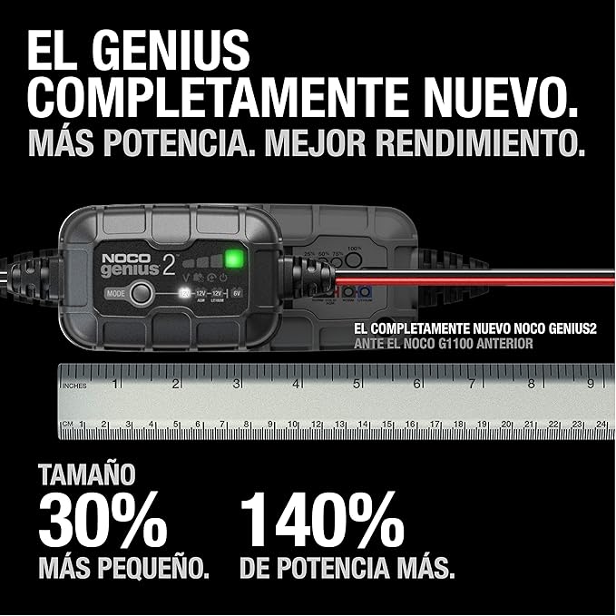 Cargador de bateria | Genius2 | Noco | 6V &12V | 2 A