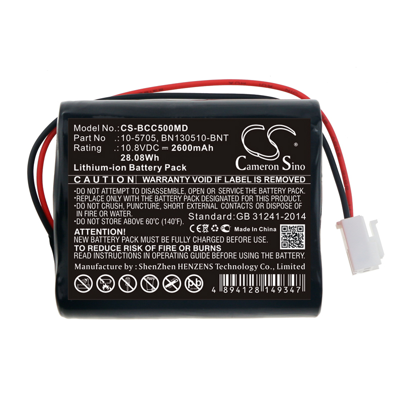 BCC500MD | Batería Compatible Econet | Bionet | Li-ion |  2600 mAh | 28.08 Wh | 10.8V