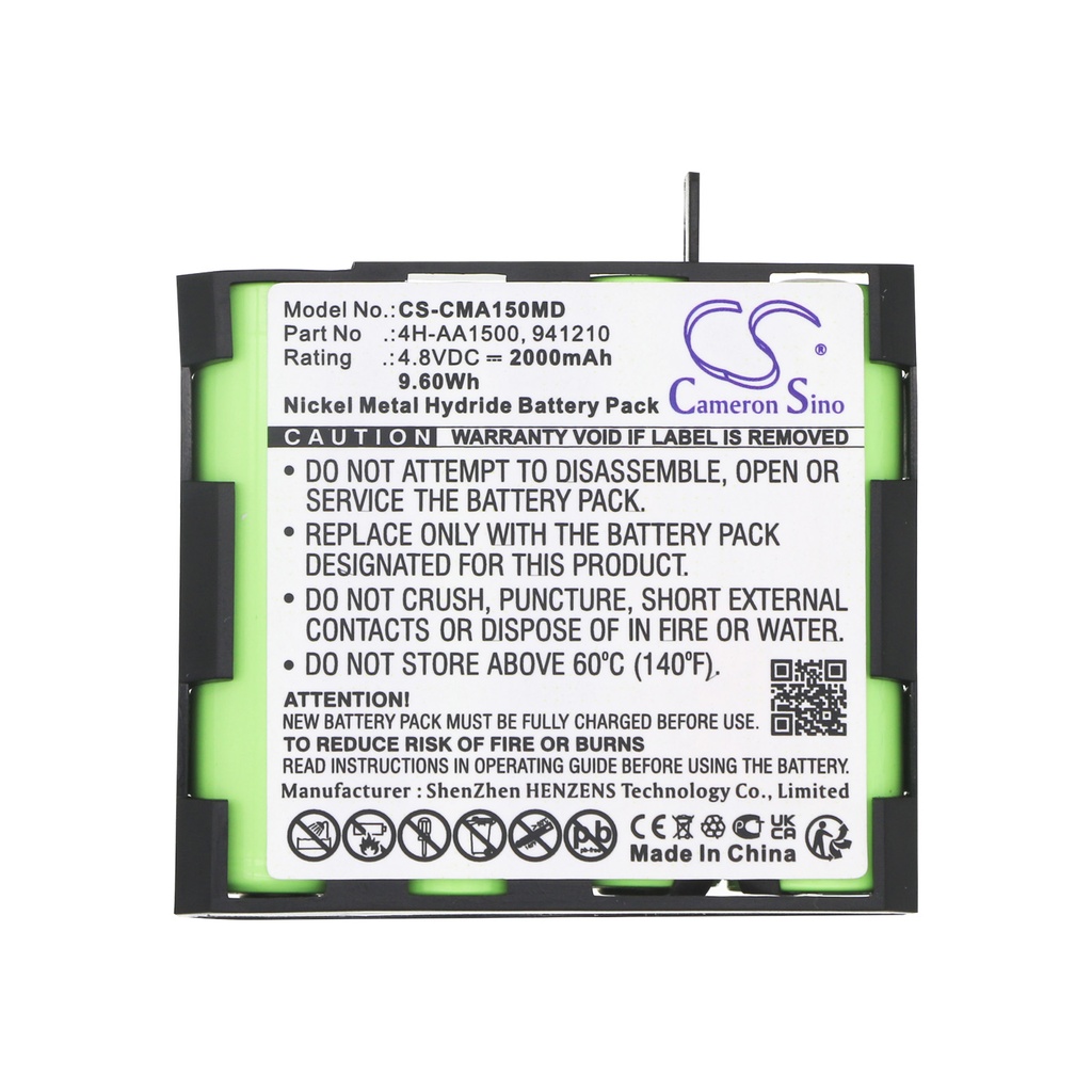CMA150MD | Batería Compatible Compex | Ni-MH | 2000 mAh | 9.60 Wh | 4.8V