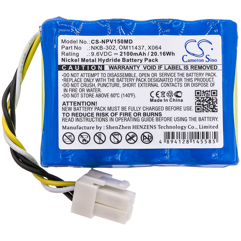 NPV150MD | Batería Compatible Nihon Kohden | Ni-MH | 2100 mAh | 20.16Wh | 9.6V