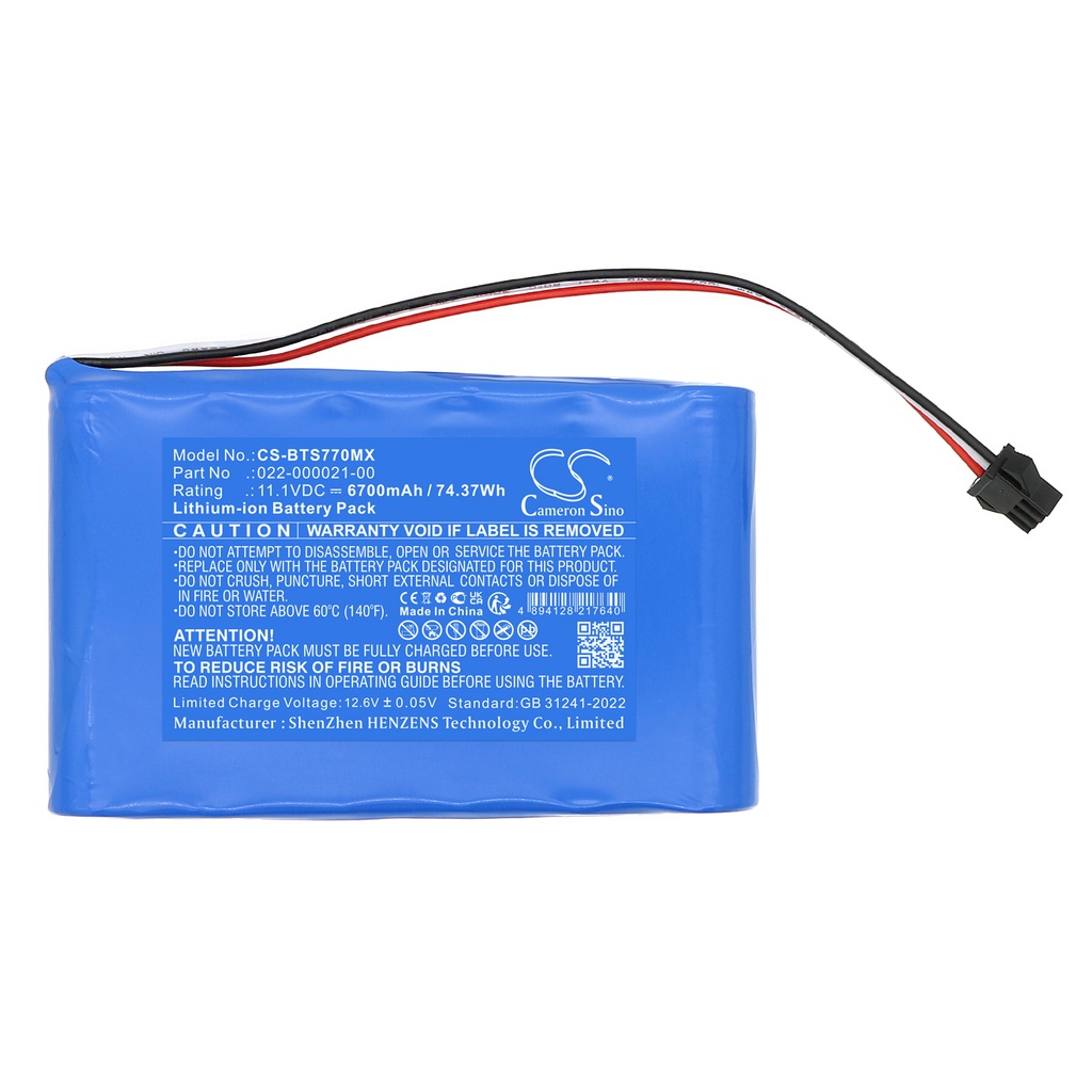 Batería Compatible Bistos | Li-ion | 6700 mAh | 74.37 Wh | 11.1V | BTS770MX