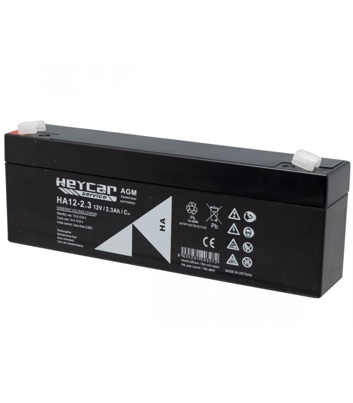 Batería HEYCAR HA-12-2.3 HEY | 12V | 2.3Ah | AGM