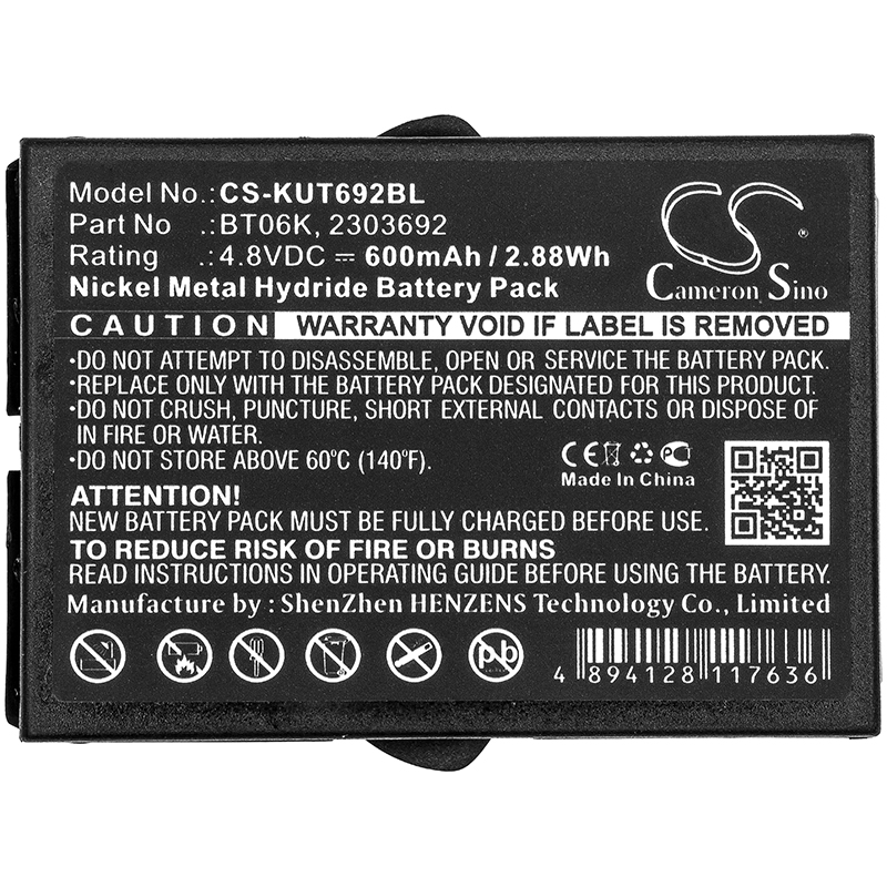 CS-KUT692BL | Batería Compatible IKUSI | Ni-MH | 600 mAh | 4.32Wh | 7.2V (copia)