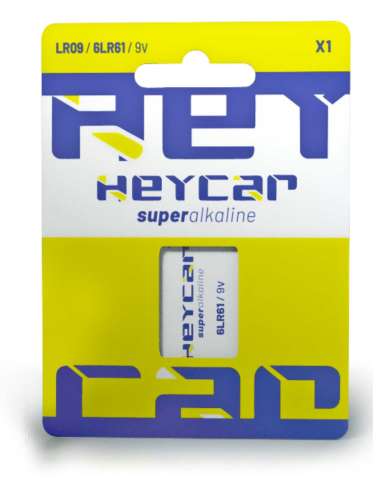 Pila Alcalina 9V LR09 | 9V | Heycar Pro | Pack de 1 unidad