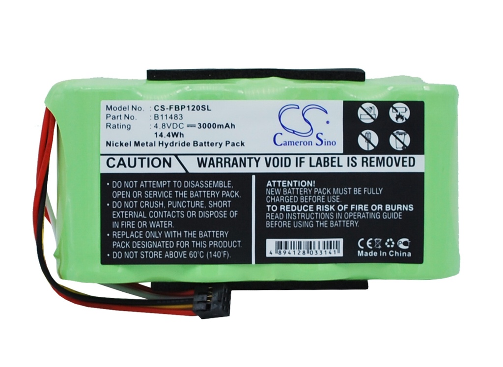 Batterie Compatible Fluke | Ni-MH | 3000 mAh | 14,40 Wh | 4,8V | FBP120SL
