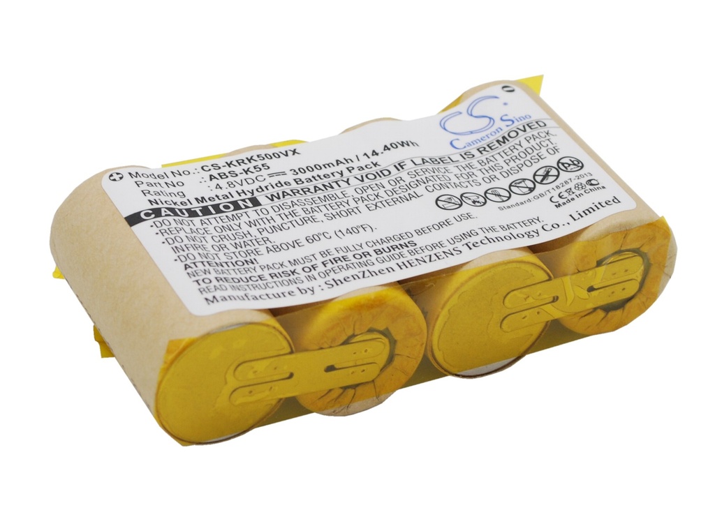 Batería Compatible KARCHER K50 | Ni-MH | 3000 mAh | 14.40Wh | 4.8V | KRK500VX