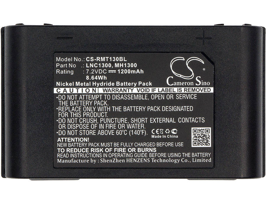 RMT130BL | Compatible Battery | Ravioli | Ni-MH | 1200 mAh | 8.64Wh | 7.2V