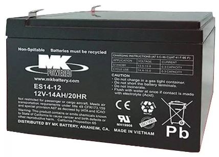 MK Powered Battery | AGM | 12 V | 14 Ah | ES14-12