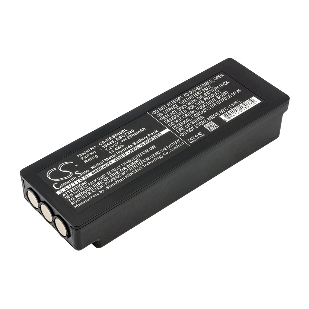 Compatible Scanreco | Palfinger Battery | Ni-MH | 2000 mAh | 14.40 Wh | 7.2 V | RBS960BL