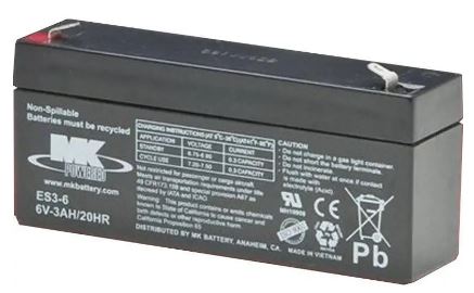 MK Powered Battery | AGM | 6V | 3Ah | ES3-6