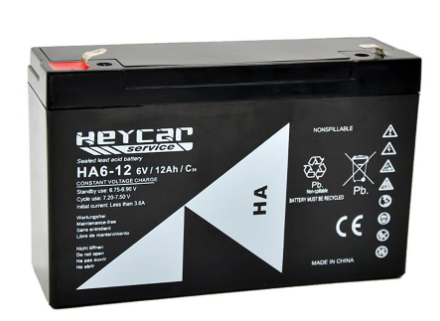Batería HEYCAR | AGM | 1.2Ah | 6V | HA6-1.2
