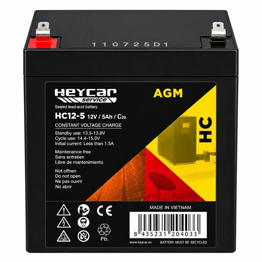 HC-12-5HEY | HEYCAR | AGM | 12V | 5Ah Battery