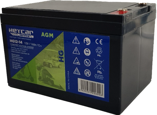 Batería HEYCAR | AGM | 14Ah | 12V | HG12-14 EV