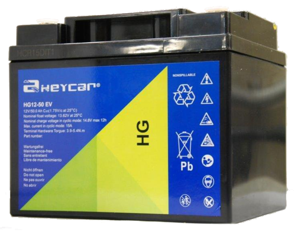 Batería HEYCAR | AGM | 50Ah | 12V | HG12-50 EV