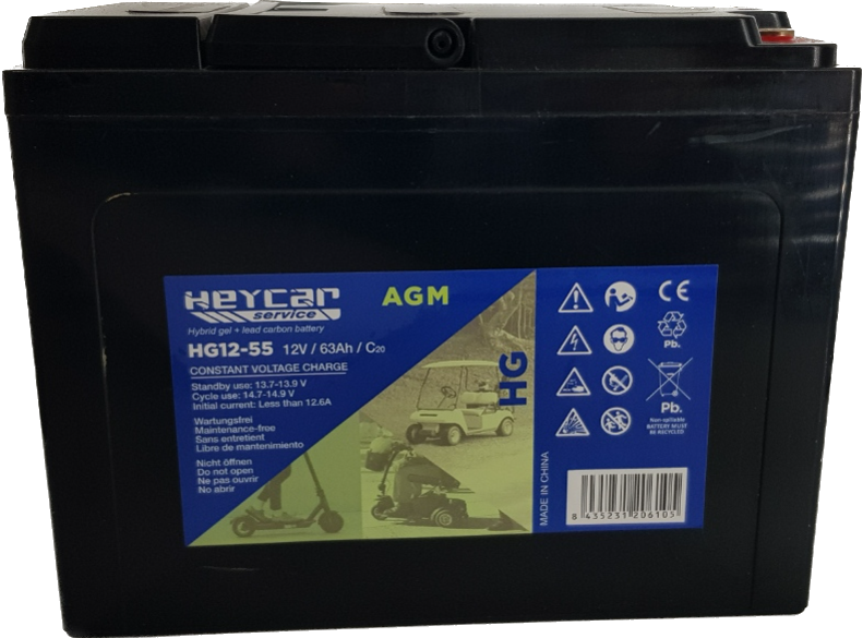 Batería HEYCAR | AGM | 12V | 55Ah | HG12-55 EV
