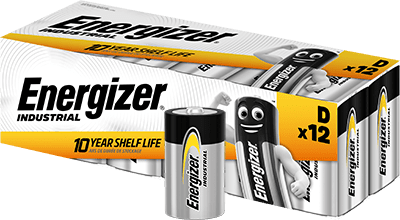 D Alkaline Battery 1.5V | Energizer Industrial | Pack of 12 pcs