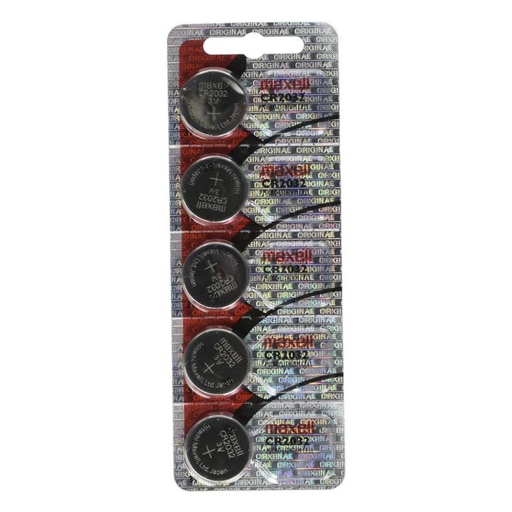 Pila Boton Litio CR2032 | 3.0V | Maxell | Pack de 5 unidades