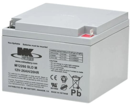Batería MK Powered | AGM | 12V | 26Ah | M12260 SLD M