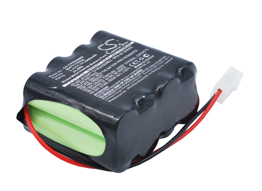 Batterie Compatible Cardiette ECG AR600 | Ni-MH | 2500 mAh | 24.00 Wh | 9.6 V | CAG600MD