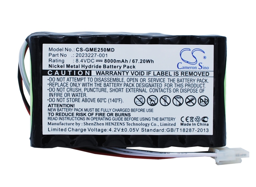 GME250MD | GE Compatible Battery | Ni-MH | 8000 mAh | 67.20 Wh | 8.4V