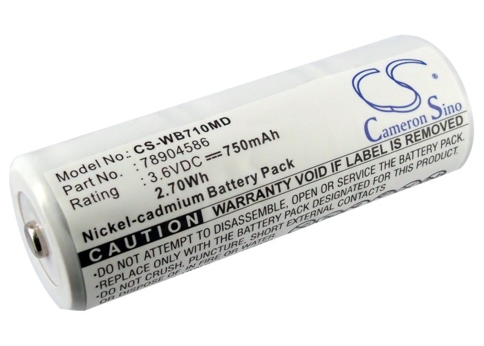 Bateria Compatível Welch-Allyn | Ni-CD | 750 mAh | 2,70 Wh | 3,6 V | WB710MD