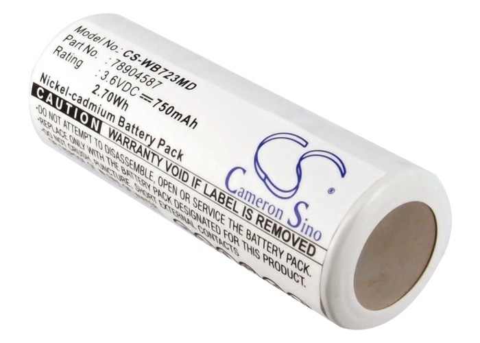 Compatible Welch-Allyn Battery | Ni-CD | 750 mAh | 2.70 Wh | 3.6 V | WB723MD