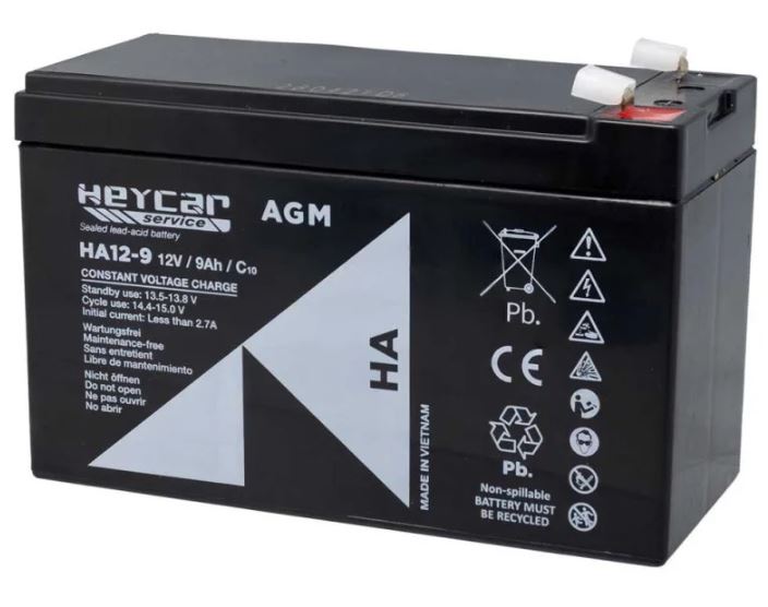 Batería HEYCAR | AGM | 12V | 9Ah | HA12-9