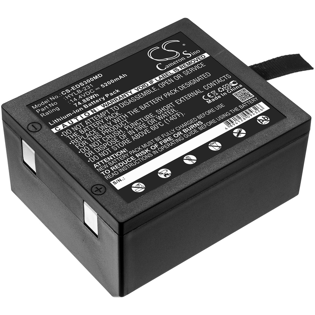 Batterie Compatible Edan | Lithium-ion | 5200 mAh | 74,88 Wh | 14,4V | EDS300MD