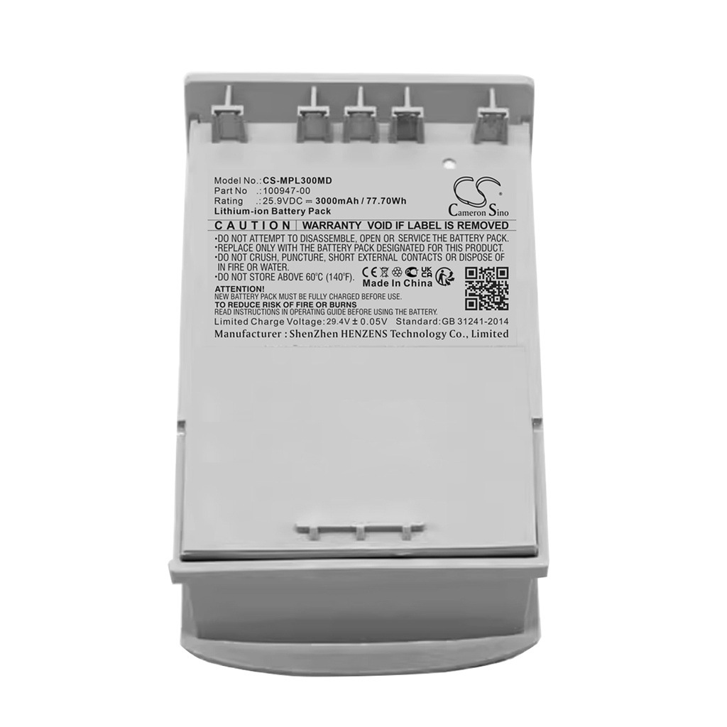 Compatible Medtronic | Physio-Control Battery | Li-Polymer | 3000 mAh | 77.70 Wh | 25.9 V | MPL300MD