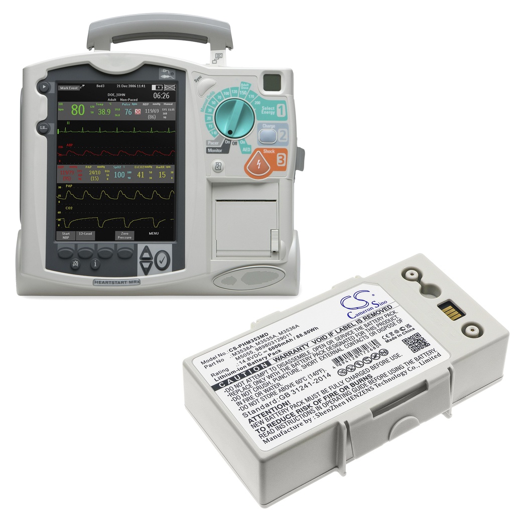 Batería Compatible Heartstart MRx | Li-ion | 6000 mAh | 88.06 Wh | 14.8V | PHM353MD