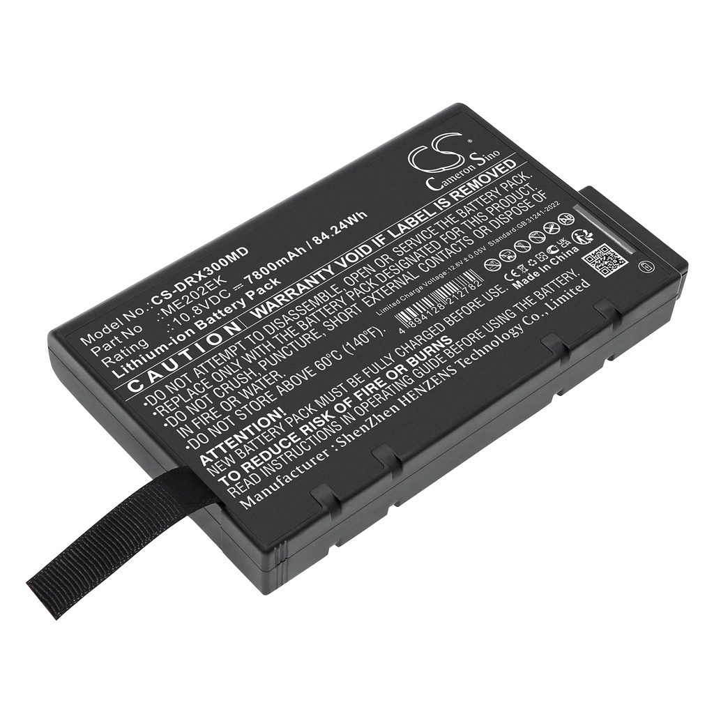Batterie Compatible Drager Oxylog 3000/3000+/Plus | Li-ion | 7800 mAh | 84.24 Wh | 10.8V | DRX300MD