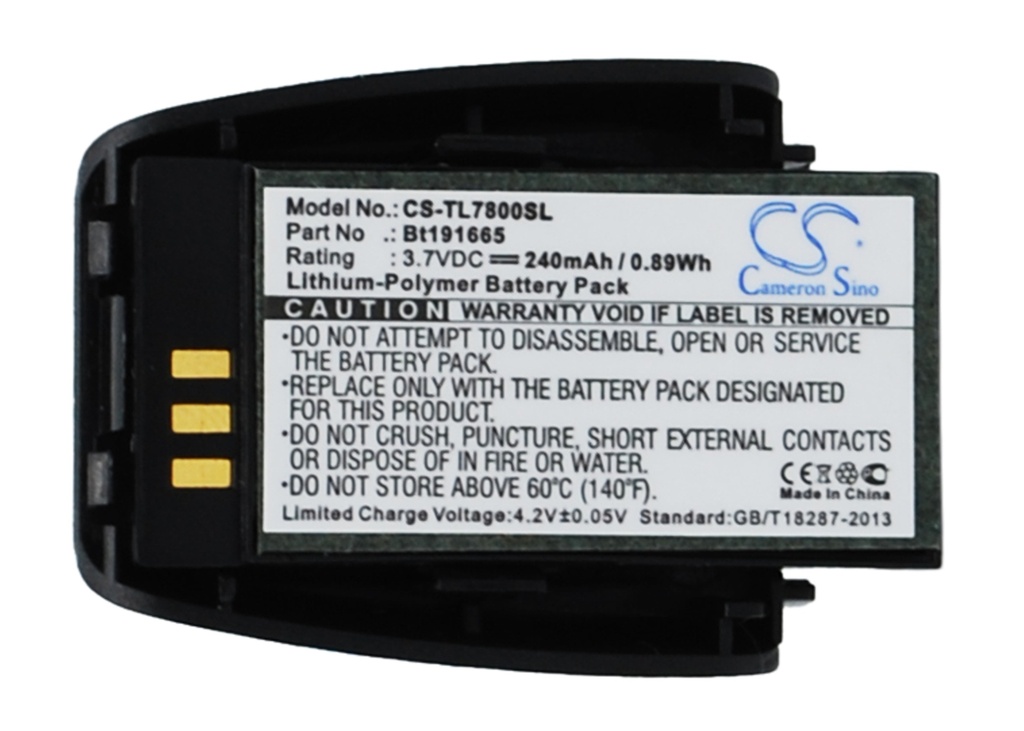 Bateria Compatível Plantronics | Li-Polymer | 240 mAh | 0,89 Wh | 3,7 V | TL7800SL
