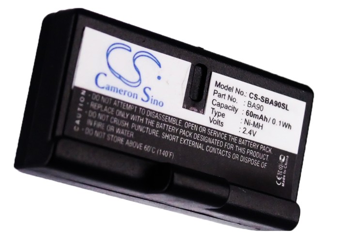 Compatible Sennheiser Battery | Ni-MH | 60 mAh | 0.14 Wh | 2.4 V | SBA90SL