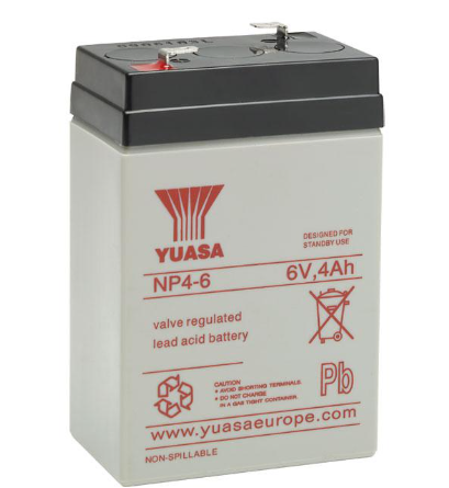 NP4-6 | Bateria Yuasa | AGM | 6V | 4Ah