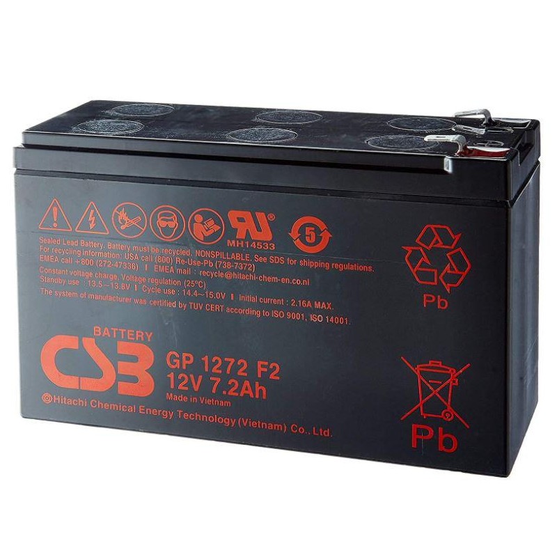GP1272 | Batería CSB | Plomo Acido | 12V | 7.2 Ah