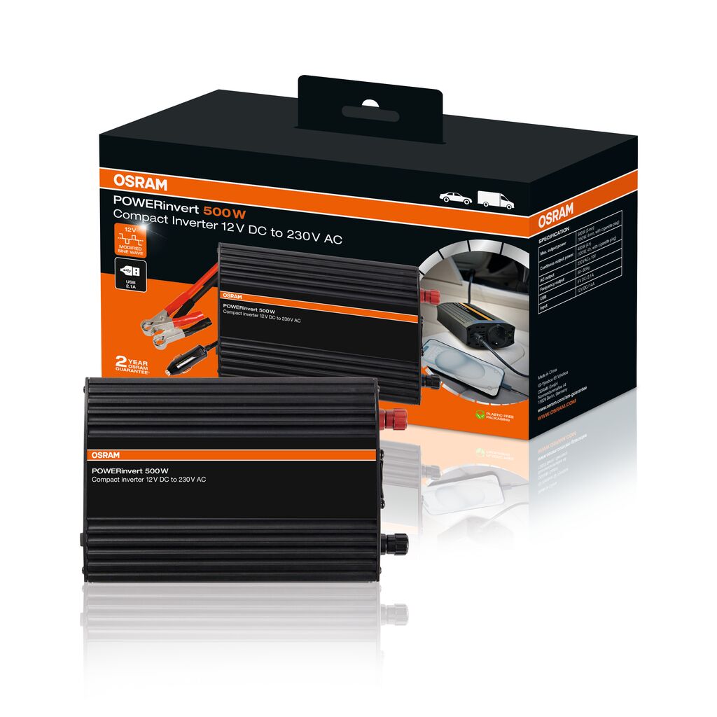 Inversor de Onda Modificada 12V DC 500W OSRAM POWERinvert