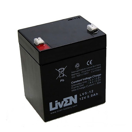 [LVIF5-12/10] Bateria Litio | LIVEN | 12V | 5 Ah | LVIF5-12/10