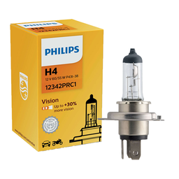 [PH 12342PRC1] Philips Vision H4 12V 60/55W P43t-38 1 unidad