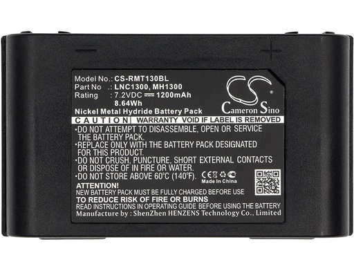 [RMT130BL] RMT130BL | Compatible Battery | Ravioli | Ni-MH | 1200 mAh | 8.64Wh | 7.2V