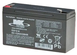 [ES12-6] MK Powered Battery | AGM | 6V | 12Ah | ES12-6