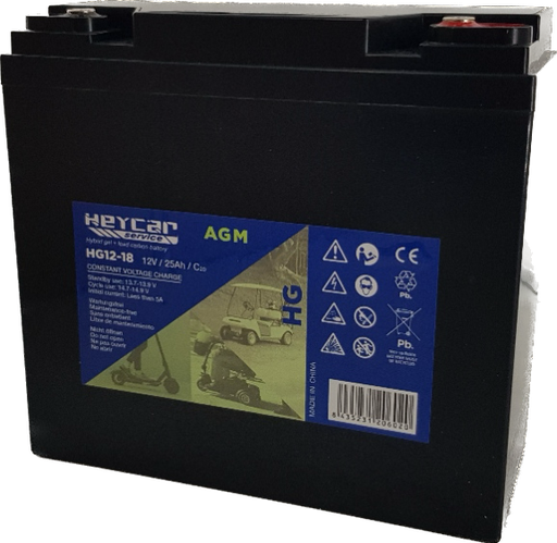 [HG12-18 EV] Batería HEYCAR | AGM | 12V | 18Ah | HG12-18 EV
